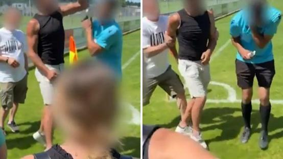 Öfkeli baba, çocuk futbol maçında hakemi yumrukladı