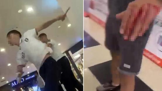AVMden bıçaklı saldırı Çıkartırsam gırtlağına sallarım