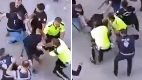 Sokak ortasında taşlı, sopalı kavga: 3 kişi yaralandı
