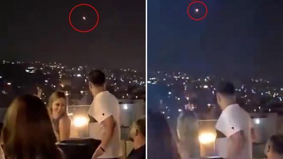 Gece kulübünde eğlendikleri esnada üzerlerinden İranın füzeleri geçti