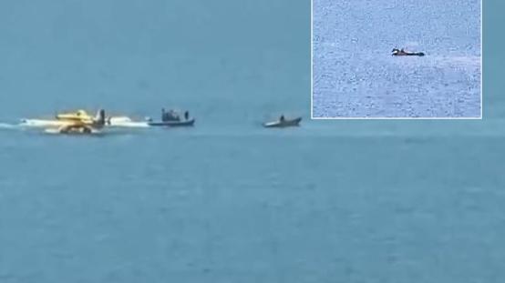Adanada yangın uçağı göle düştü! Pilottan mesaj: Beni alın