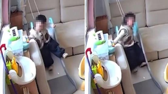 Perde ipi küçük çocuğu hayattan koparıyordu! Dehşet anları kamerada