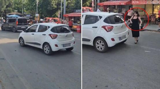 Aracını yol ortasına park edip gitti, savunması olayı gölgede bıraktı