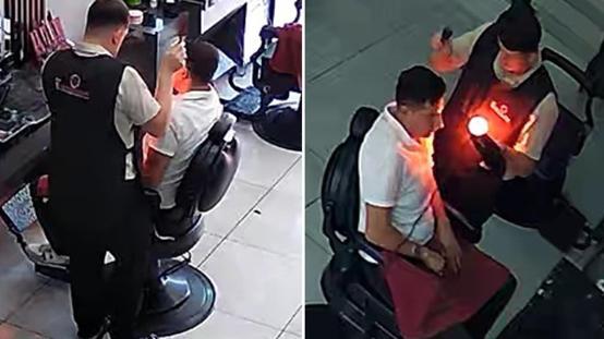 Berberde fön makinesi bomba gibi patladı