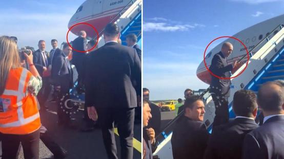 Cumhurbaşkanı Erdoğanı tam uçağa binerken yakalayıp bakın ne istedi