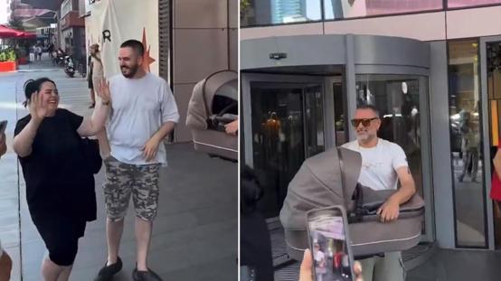 İkinci kez dede olma sevincini yaşayan Hüsnü Şenlendirici davul ve zurna eşliğinde kutlama yaptı