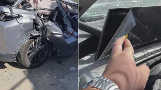 Ekran jelatinini çıkarmaya kıyamadığı aracı bu hale geldi