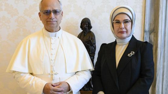 Emine Erdoğan, Papa 14. Leo ile görüştü