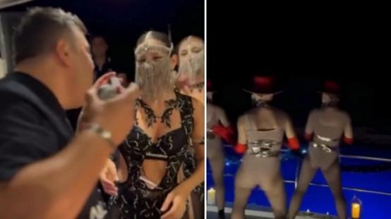 Aras Kargonun sahibi, mahkeme kararını dansöz oynatarak kutladı