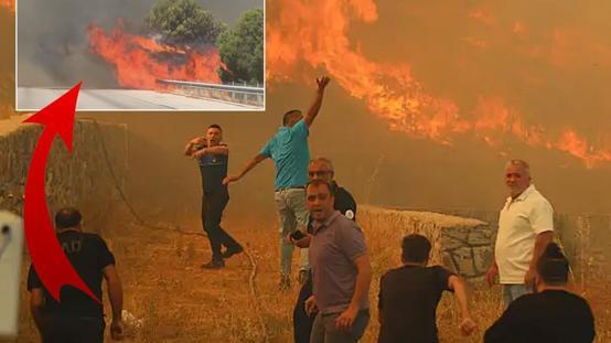 Çeşme ve Ödemişteki yangınlar büyüdü! Otoyol çevresi alev alev, can kaybı var