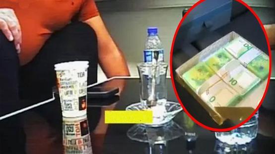 Baklava kutusundaki 110 bin Euroluk rüşvet anı kamerada