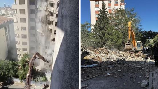 Maltepede yıkım sırasında 11 katlı bina çöktü