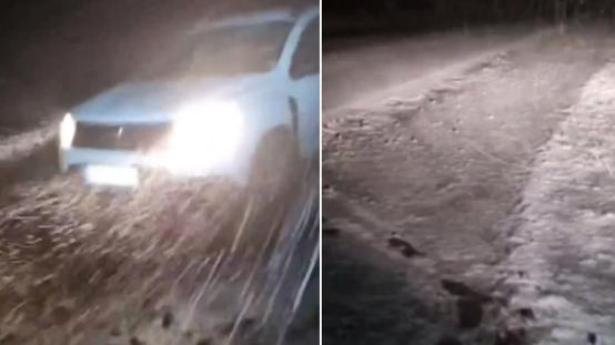  Türkiye sıcaktan kavrulurken bir şehir gece yarısı karla kaplandı