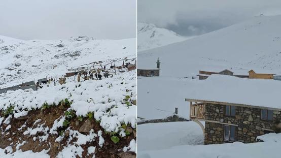 Üç ilimize temmuz ayında lapa lapa kar yağdı