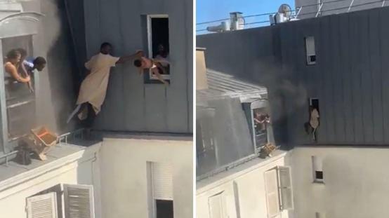 Kahraman kapıcı, yanan binanın 6. katından dört bebeği canını hiçe sayarak kurtardı