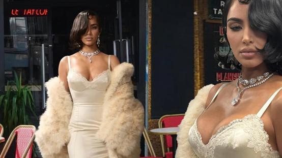 Podyuma çıkan Kim Kardashian yürüyüşüyle alay konusu oldu