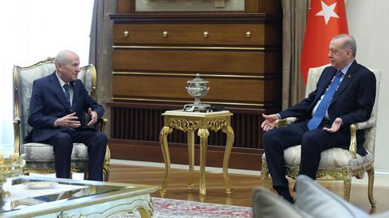 Ankarada sürpriz görüşme! Cumhurbaşkanı Erdoğan, Bahçeliyi kabul etti