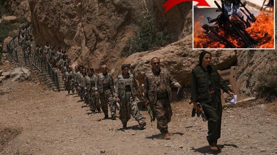  Silah yakma sonrası gözler PKKnın üzerinde! 11 terör kampı boşaltılacak