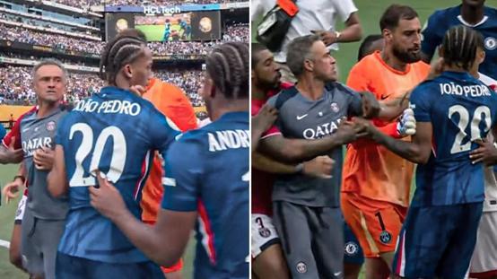 Chelsea - PSG maçının sonunda ortalık karıştı! Luis Enrique, yıldız futbolcuya vurdu