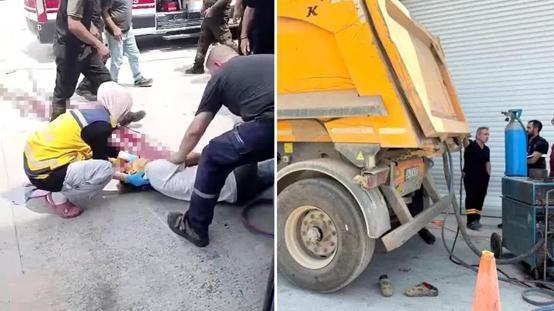 Kaynak yapan ustayı izleyen tır şoförü feci şekilde can verdi