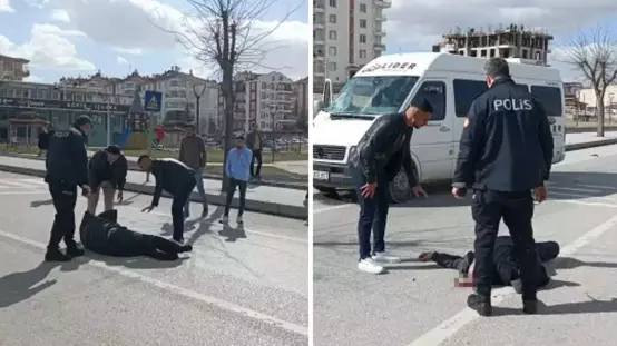 Minibüsün çarptığı yaya 32 metre ileriye fırladı