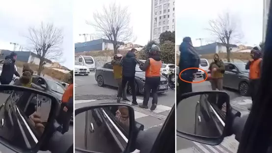 Ümraniyede yol verme kavgası silahlı tehdide dönüştü