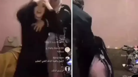 Canlı yayın yaparken, anne ve babası tekme tokat saldırdı