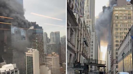 ABDnin Manhattan bölgesinde bir binada yangın çıktı