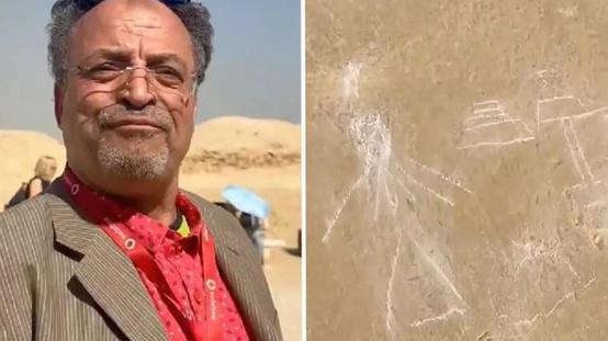 Tur rehberi Mısırda 4 bin yıllık piramite çöp adam ve kadın çizdi, hapis cezası alabilir
