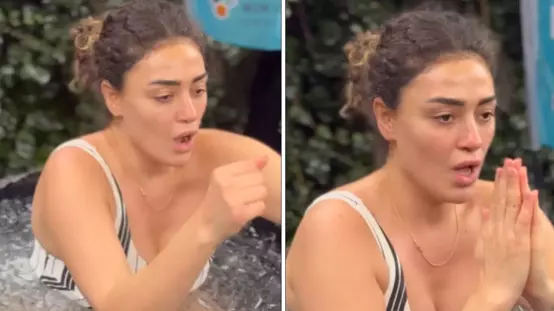 Dilan Çıtak Tatlıses buzlu suda meydan okudu