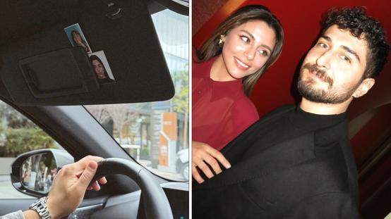 Ata Ayyıldız’dan Sıla Türkoğluna romantik jest! Vesikalık fotoğraflarını aracına astı