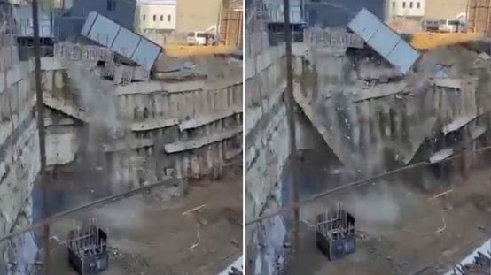 Fenerbahçe Stadının yanındaki inşaatta çökme yaşandı