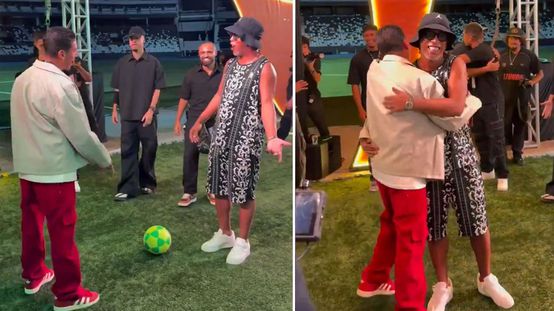 Bakmayın 46 yaşında olduğuna! Ronaldinho tek hareketiyle Brezilyalı fenomeni madara etti