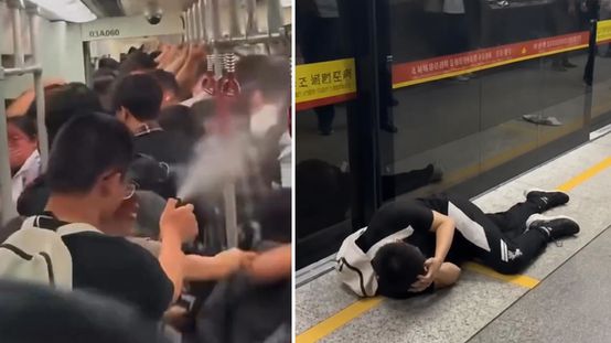 Metroda yolcuların üzerine biber gazı sıkan adam dehşet saçtı
