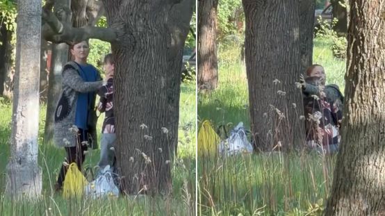Savaş sürerken yürek burkan görüntü