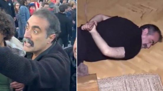 ODTÜde Türk bayrağı açan öğrencilere saldıran kişi böyle gözaltına alındı