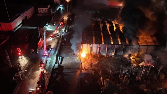  Boluda geri dönüşüm tesisinde korkutan yangın: 5 saatte zor söndürüldü