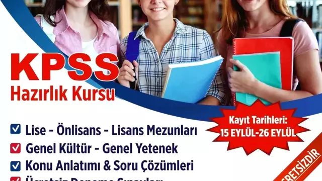 Aydın'da Ücretsiz KPSS Kursları İçin Kayıtlar Başladı