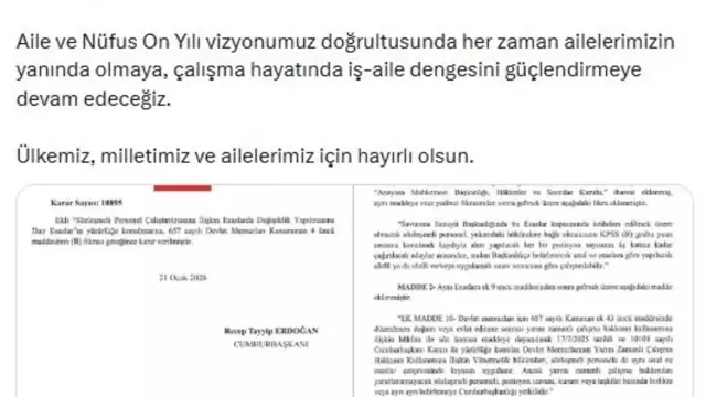 Sözleşmeli Personele Yarım Zamanlı Çalışma Hakkı Tanınıyor