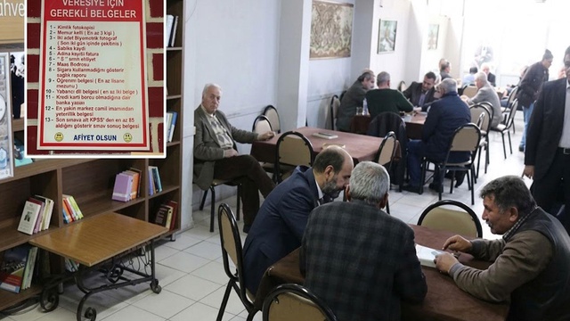Kahvehanede veresiye için istenen 13 belge görenleri şaşkına çevirdi