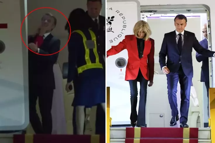 Eşinden yediği tokada “Şaka“ diyen Macron’u zora sokacak bir görüntü daha