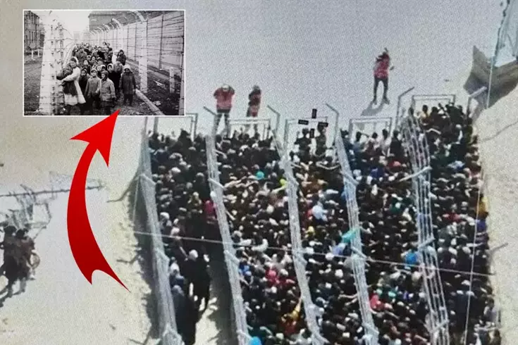 Dünya bu görüntüyü konuşuyor Gazze’de çekilen fotoğraf Nazi kampına benzetildi