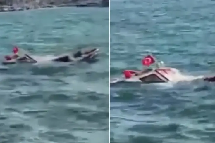 Ayvalık’ta balıkçı teknesi sulara gömüldü