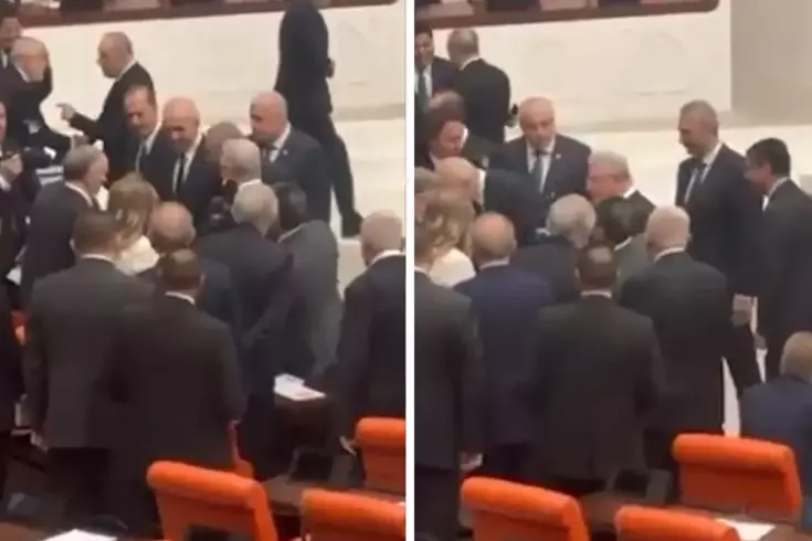 Meclis’te hareketli dakikalar DEM Partili Sırrı Sakık, Devlet Bahçeli ile tokalaştı