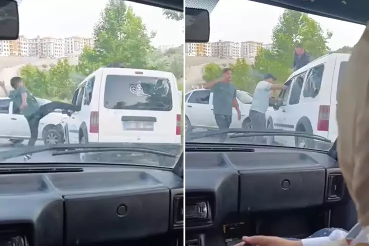 Kaza yapınca çileden çıktı, aracın camını tekmeyle kırdı