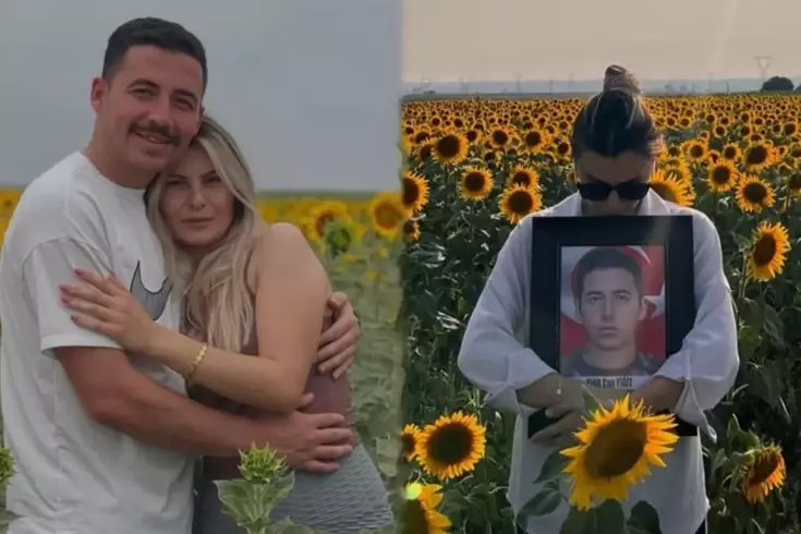 Bu acının tarifi yok Şehit eşinin resmi ile poz verdi, düştüğü not yürekleri dağladı