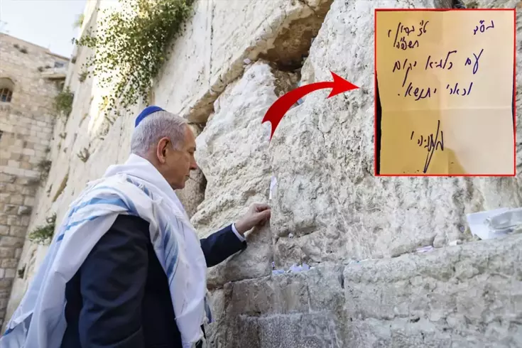 Netanyahu İran’a yönelik saldırıdan önce Ağlama Duvarı’na not bıraktı