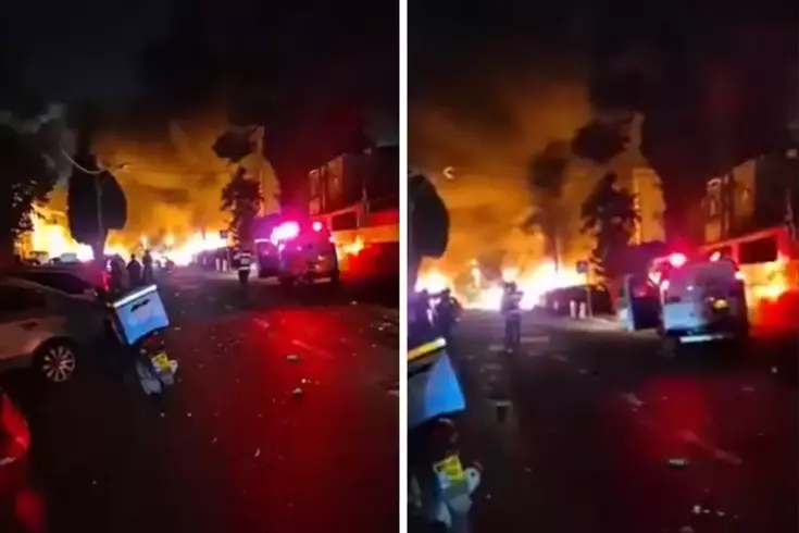 İran’ın füzeleri Hayfa’ya isabet etti Kentten alevler yükseldi