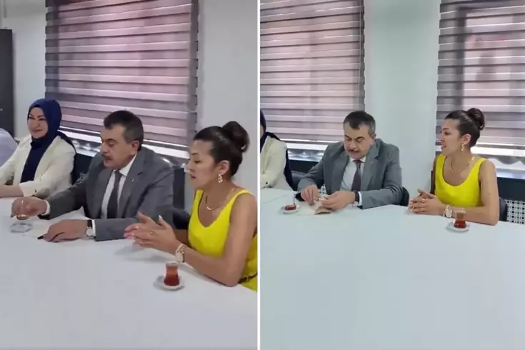 Bakan Tekin’in katıldığı etkinliğe öğretmenin sözleri damga vurdu: Çıldıracak gibi oluyoruz