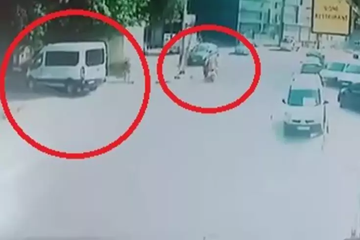 Kuryeye tekme tokat saldırı